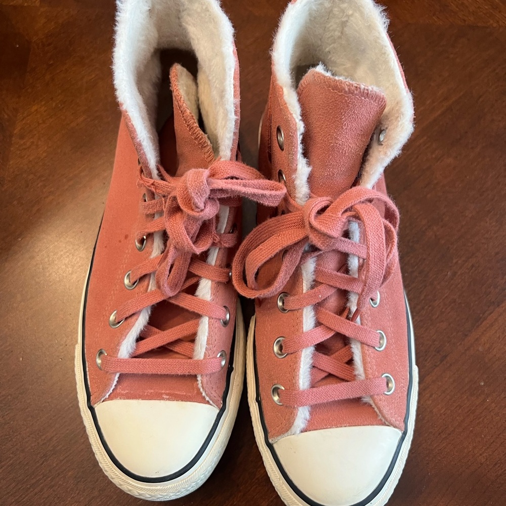 Converse Women's Blush High-Top Sneakers with Sherpa